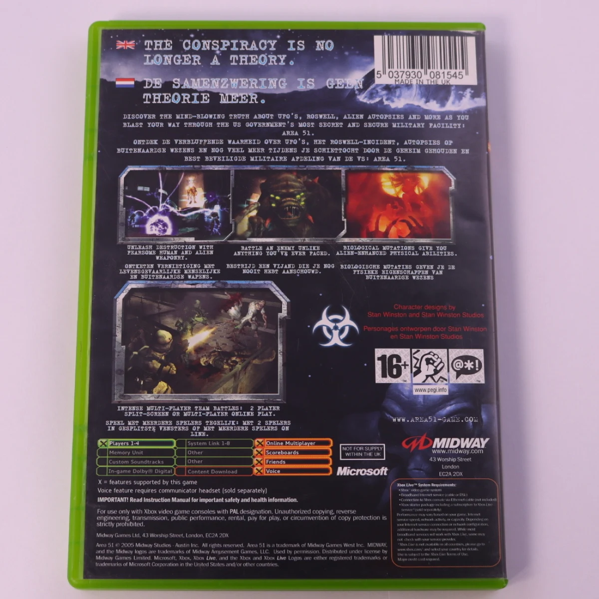 Xbox Classic - Area 51 - Midway Games - productfoto 2