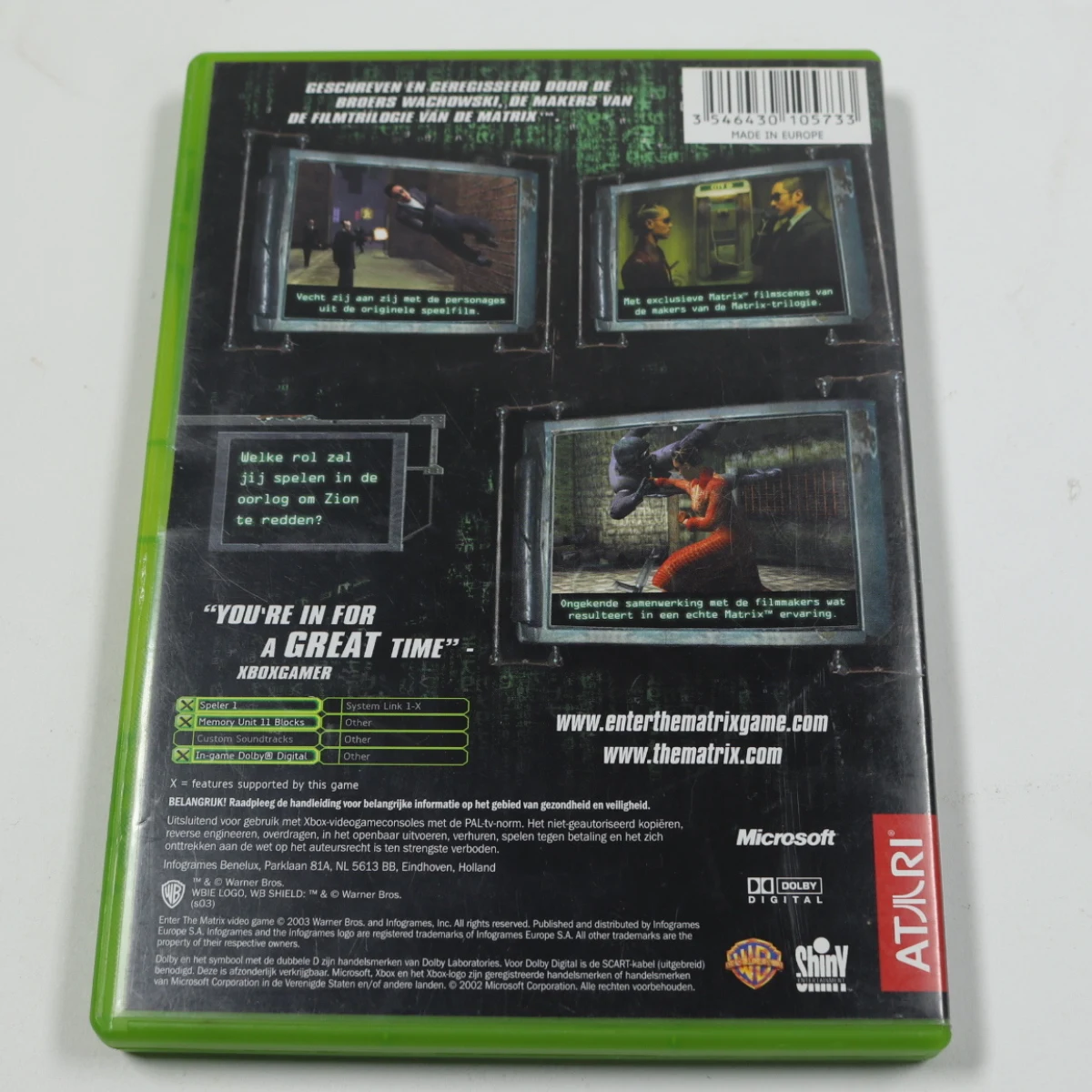 Xbox Classic - Enter the Matrix - Atari games - productfoto 2