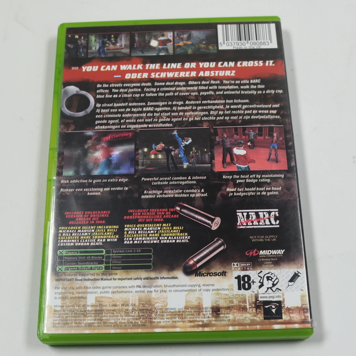 Xbox Classic - Narc - Midway Games - productfoto 2