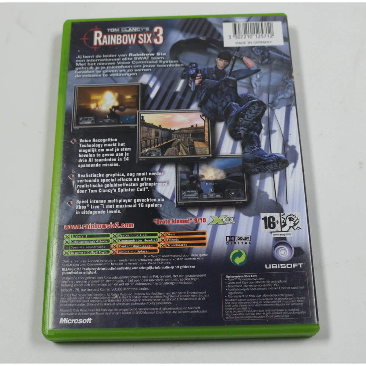 Xbox Classic - Rainbow Six 3 - Ubisoft - productfoto 2