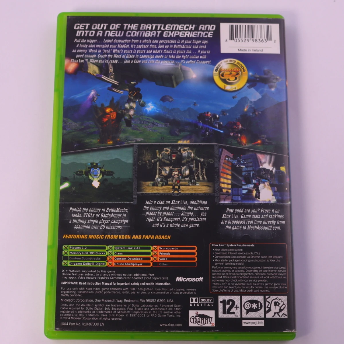 Xbox Classic - MechAssault 2: Lone Wolf - Day 1 Studios - productfoto 2