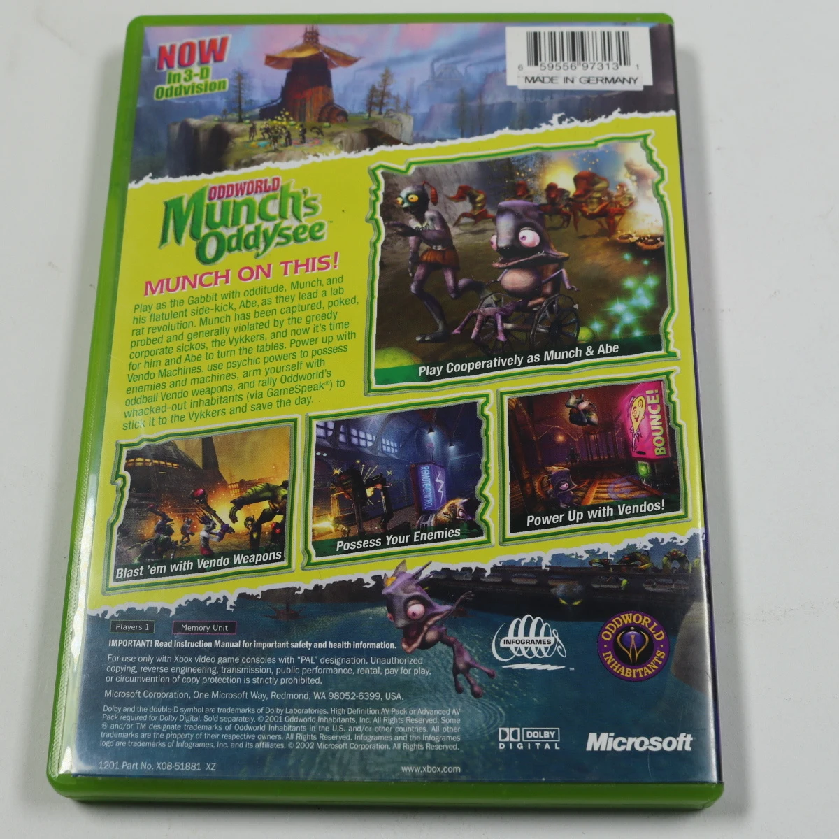 Xbox Classic - Oddworld: Munch's Oddysee - Oddworld Inhabitants - productfoto 2