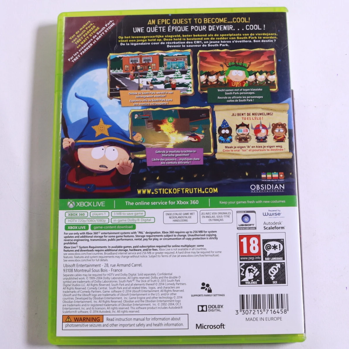 Xbox 360 - South Park: The Stick of Truth - Obsidian Entertainment - productfoto 3