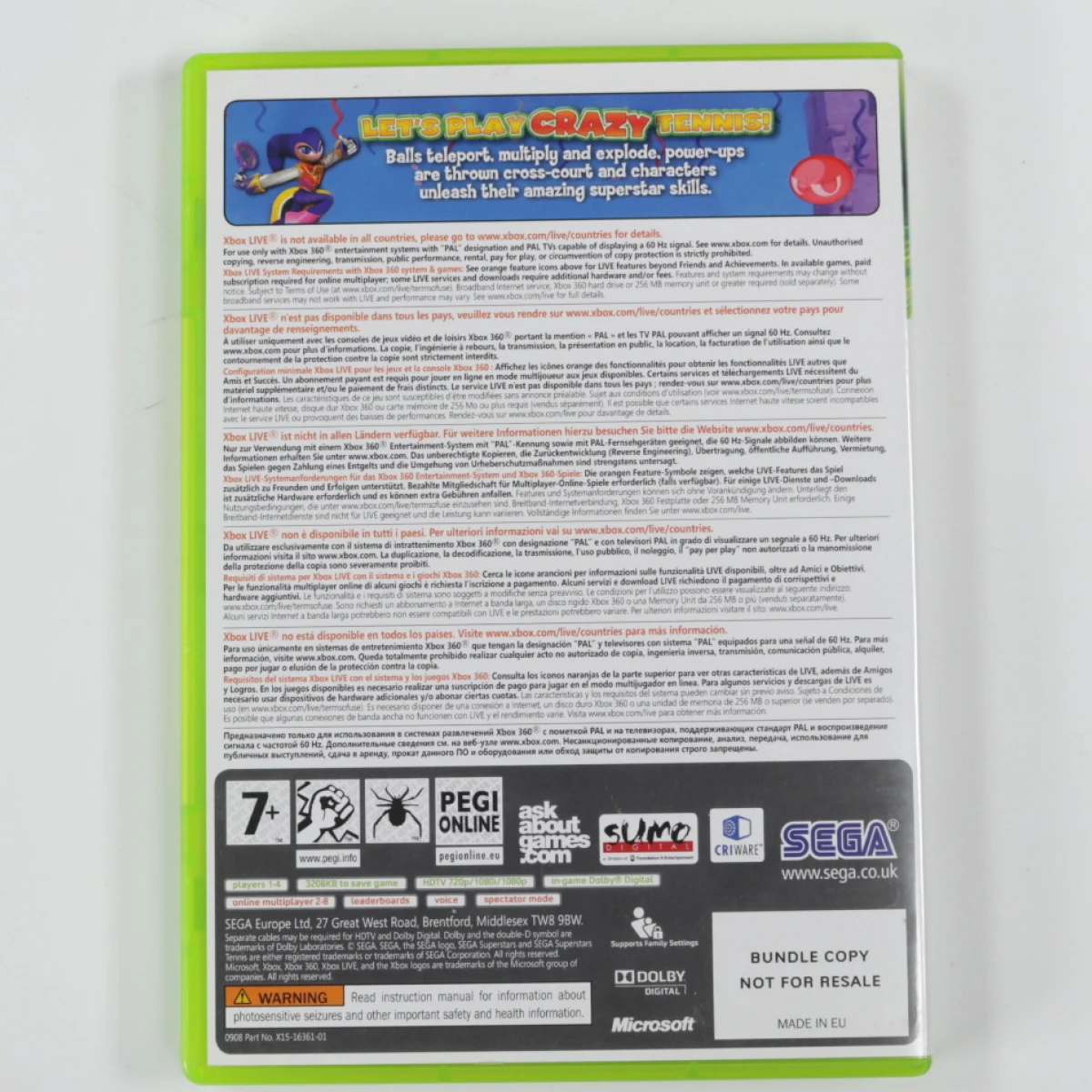 Xbox 360 - SEGA Superstarts Tennis - productfoto 2