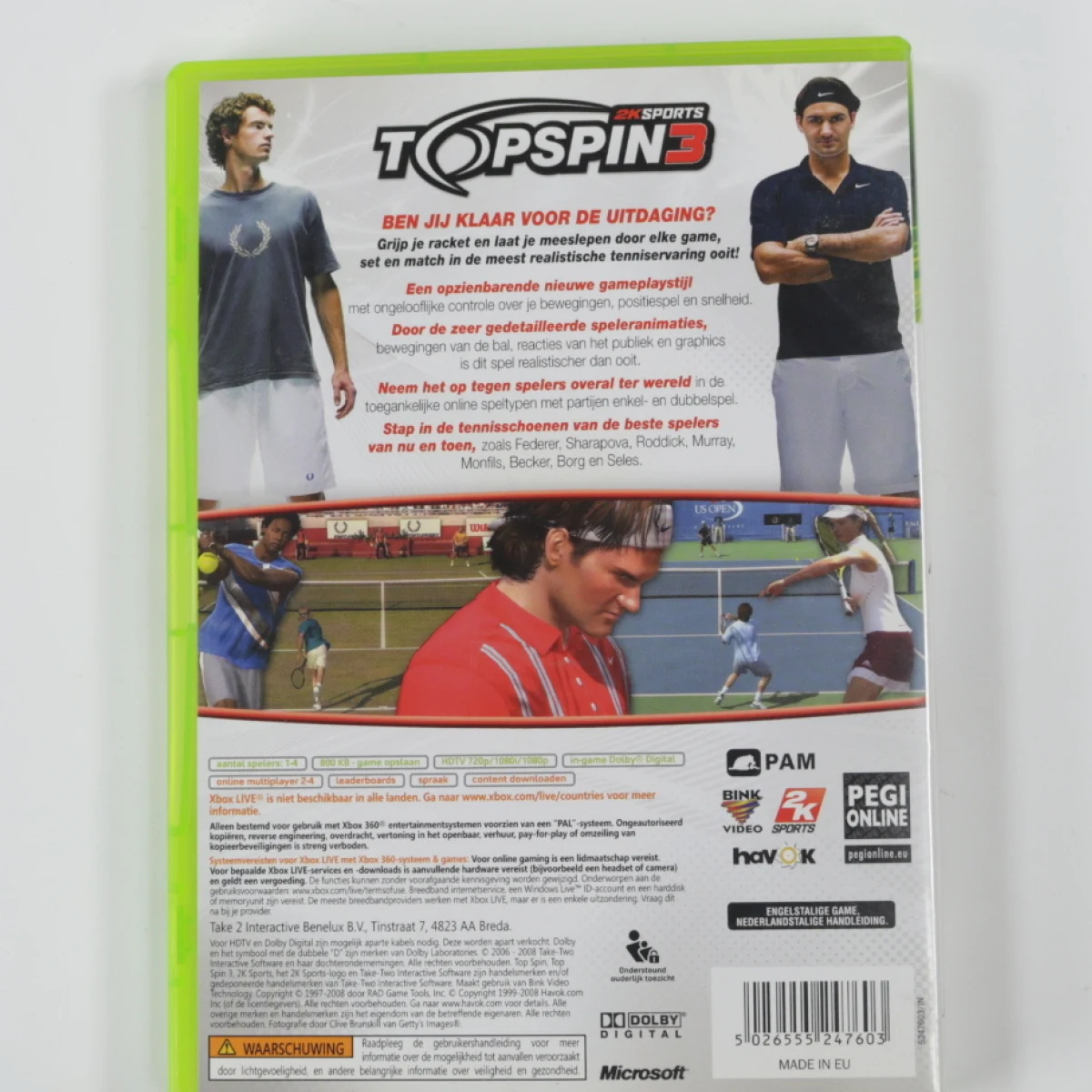 Xbox 360 - Top Spin 3 [No Manual] - productfoto 2
