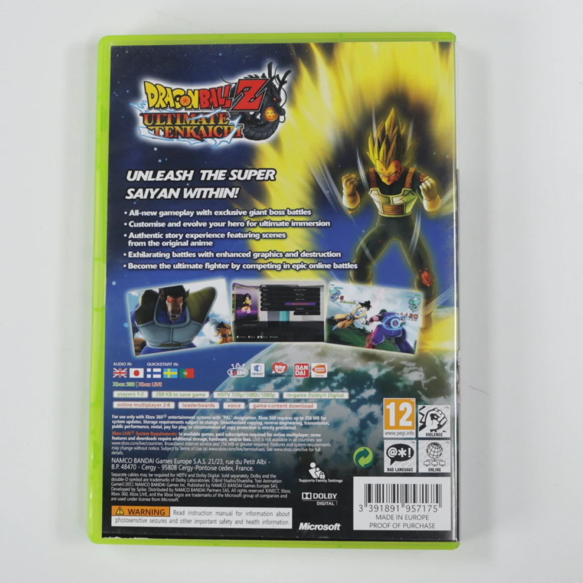 Xbox 360 - DragonBallZ: Ultimate Tenkaichi - productfoto 2