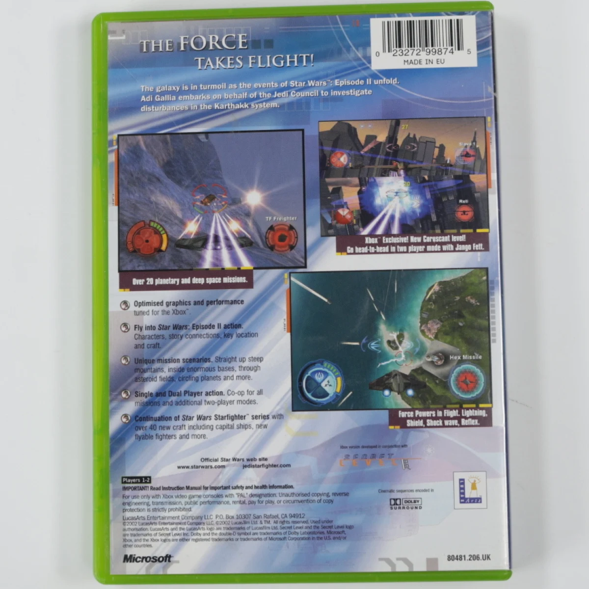 Xbox Classic - Star Wars: Jedi Starfighter - productfoto 2