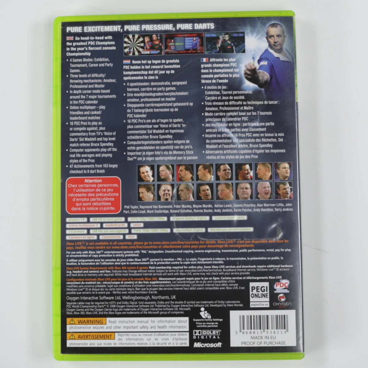 Xbox 360 - PDC: World Championship Darts - productfoto 2