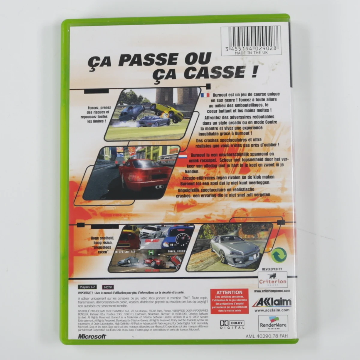 Xbox Classic - Burnout - productfoto 2