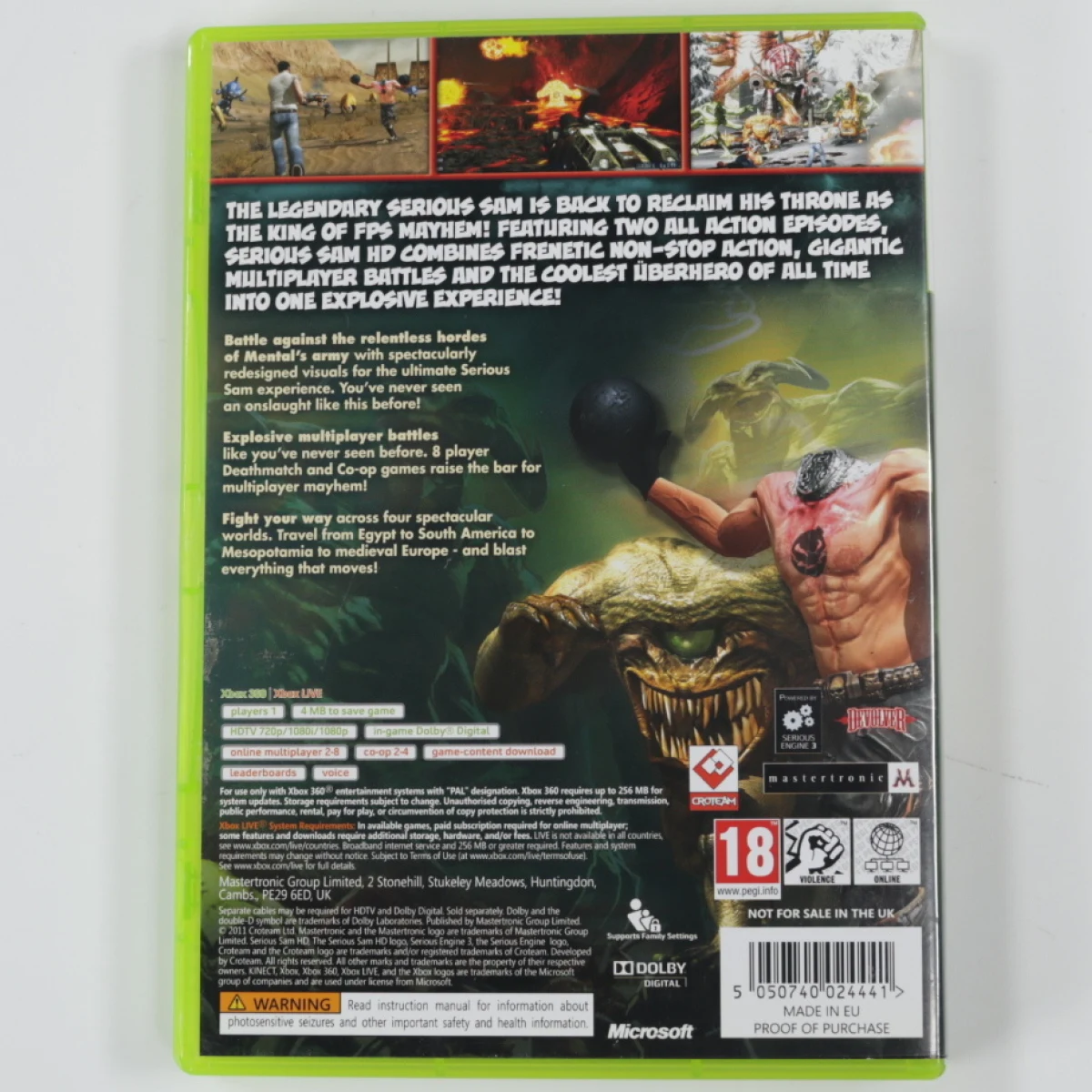 Xbox 360 - Serious Sam HD: The first aid second encounters - productfoto 2