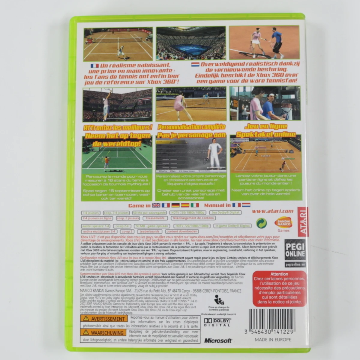 Xbox 360 - Smash Court Tennis 3 - productfoto 2