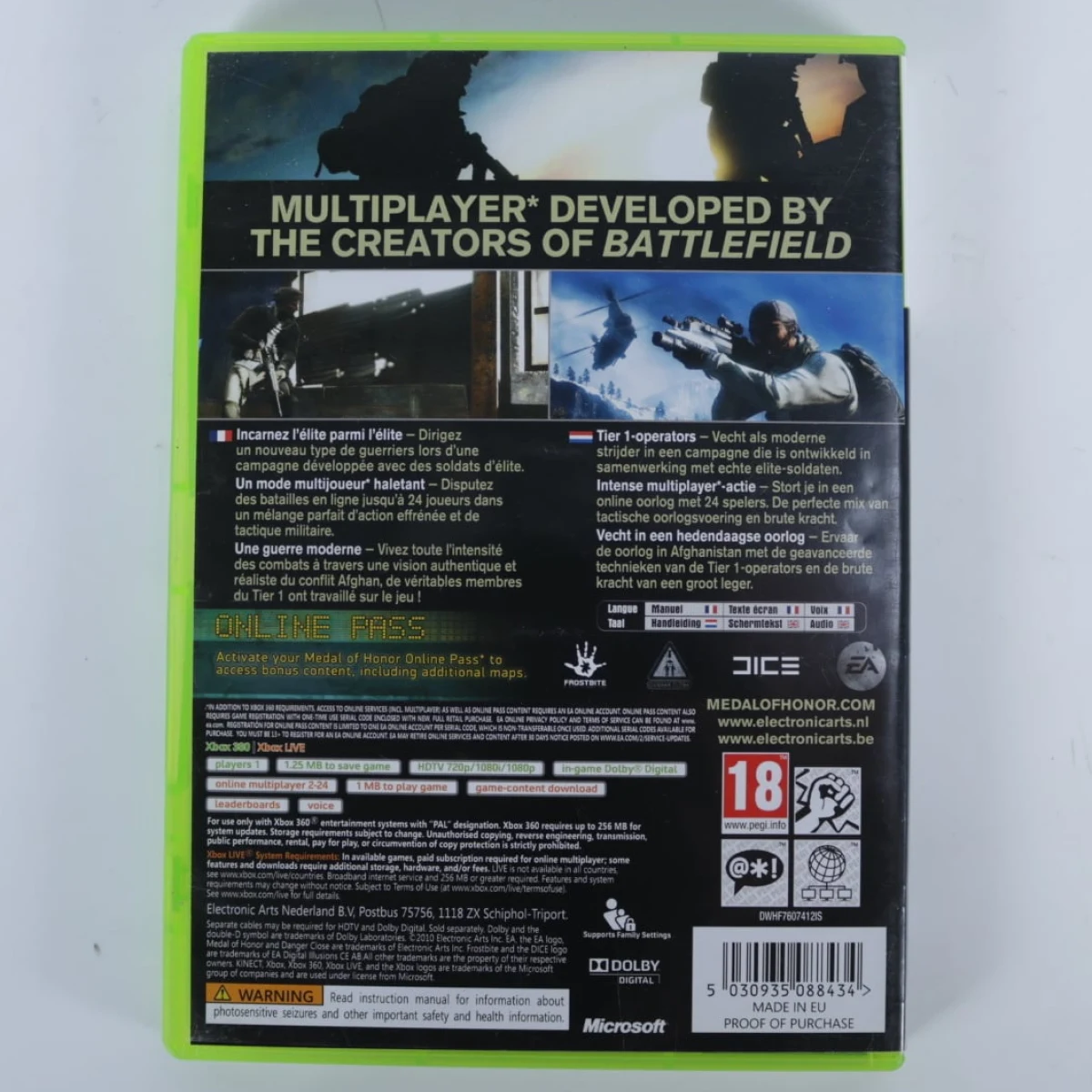 Xbox 360 - Medal of honor - productfoto 2