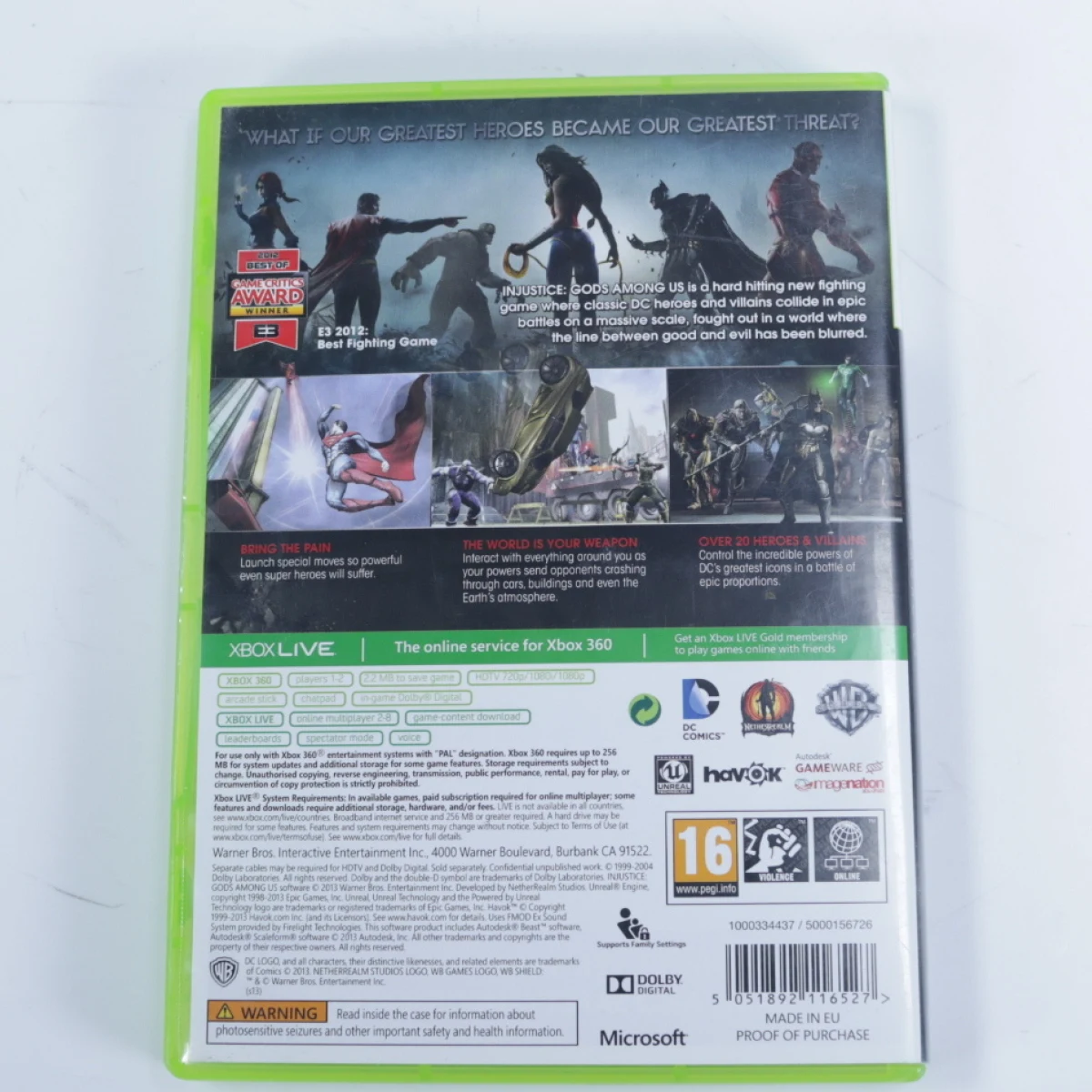 Xbox 360 - Injustice: Gods Among Us [No Manual] - productfoto 2