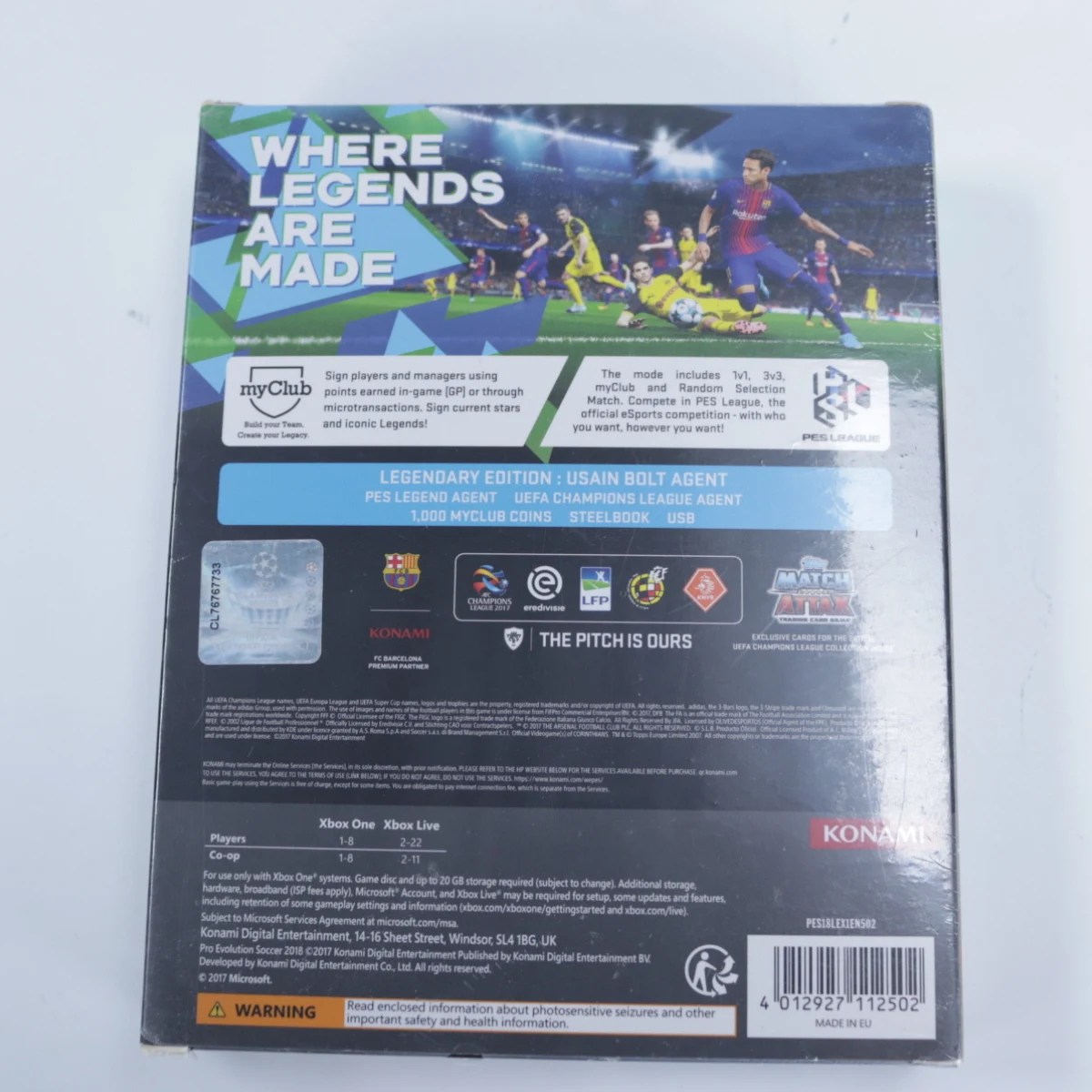 Xbox one - Pes 2018 Legendary Edition (Sealed) - productfoto 2