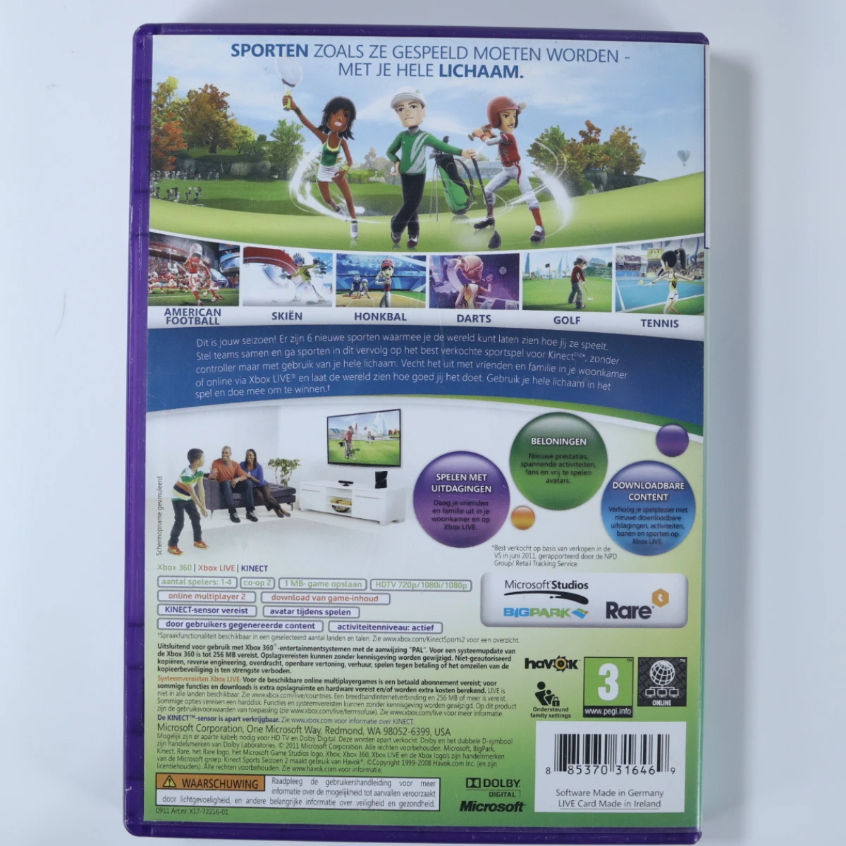 Xbox 360 - Kinect Sports Season 2 - productfoto 2