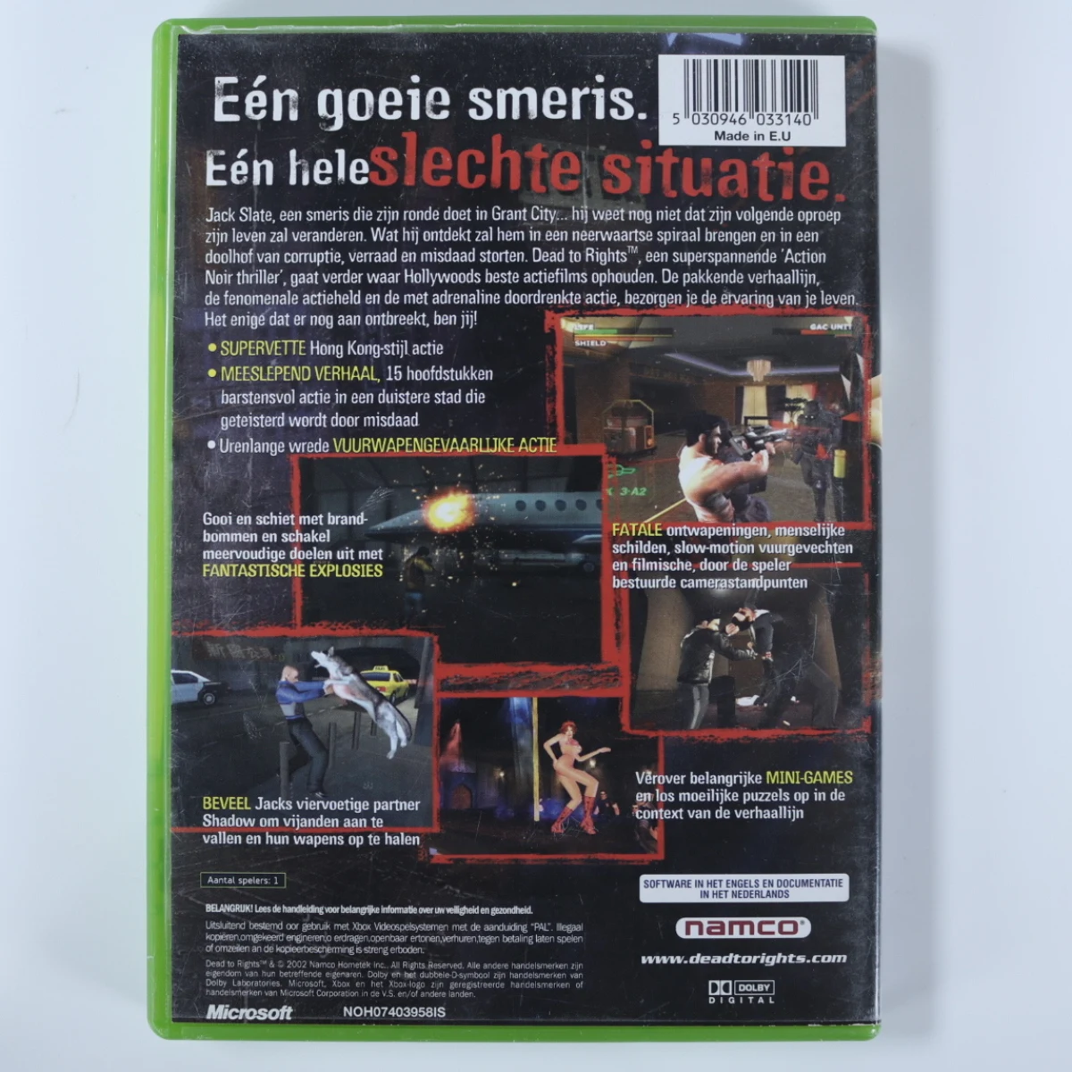 Xbox Classic - Dead to Rights - Namco Hometek - productfoto 3