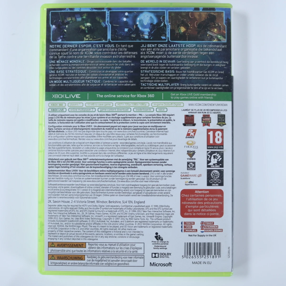 Xbox 360 - XCOM: Enemy Unknown - productfoto 3