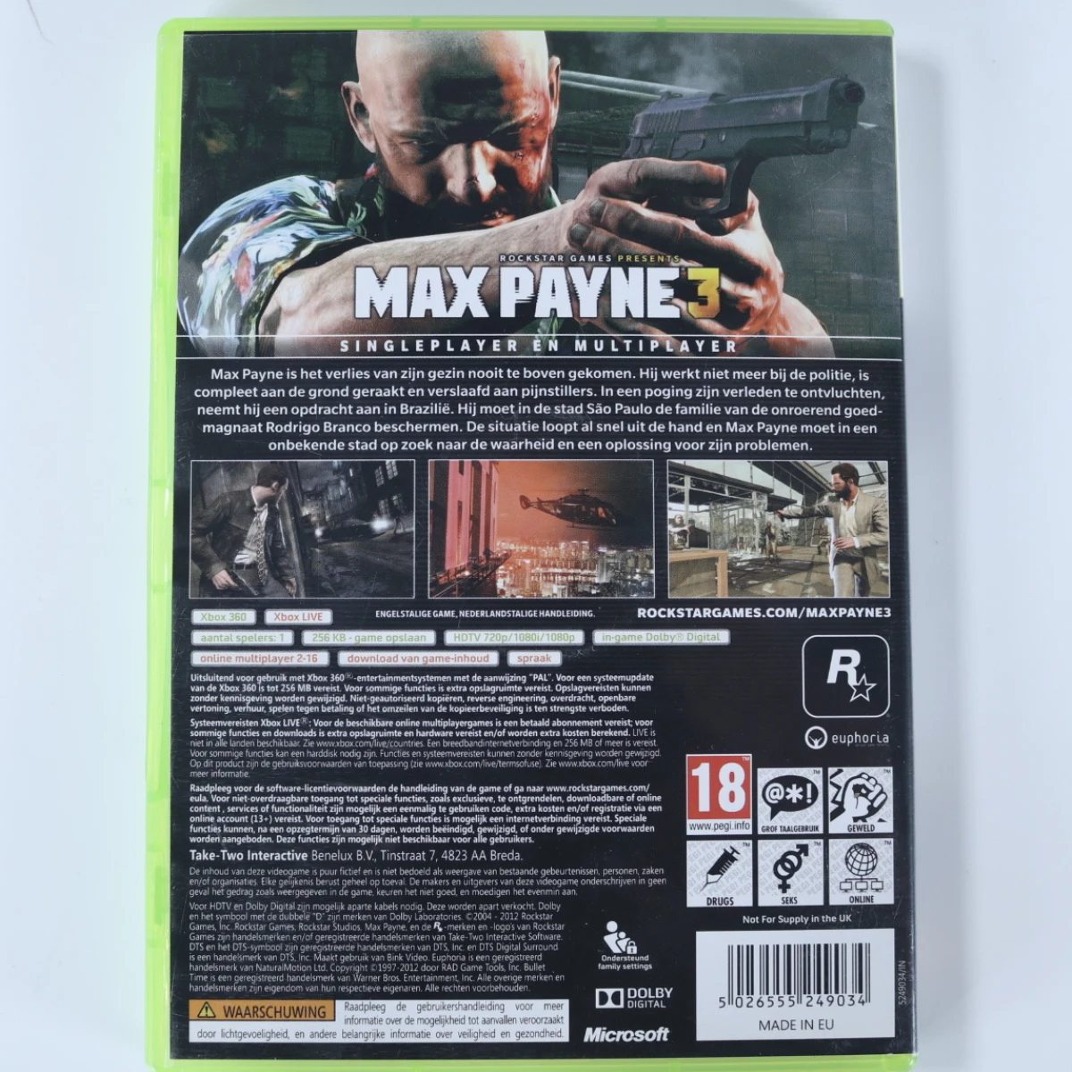 Xbox 360 – Max Payne 3 - Rockstar Studios - productfoto 4