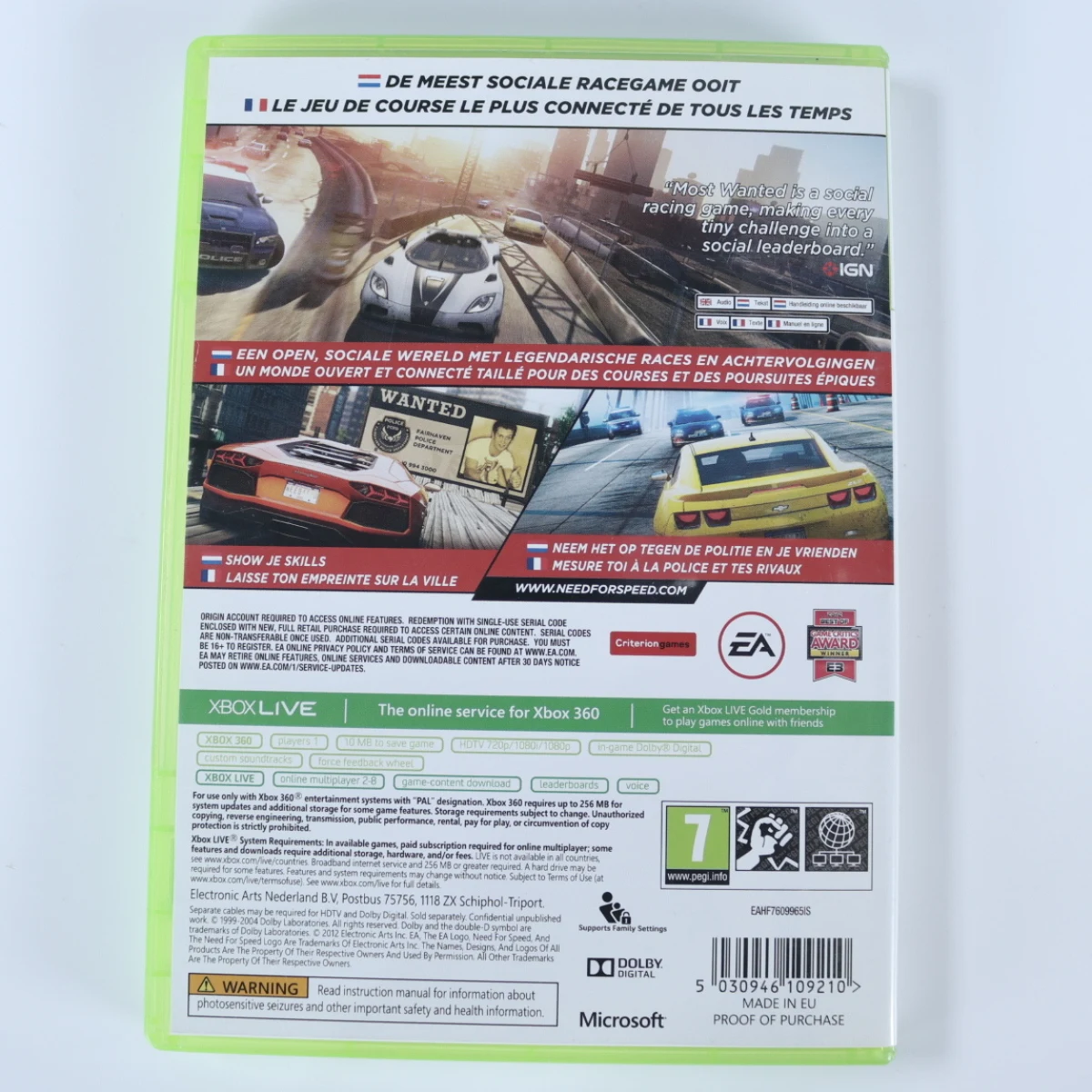 Xbox 360 - Need for Speed: Most Wanted - productfoto 2
