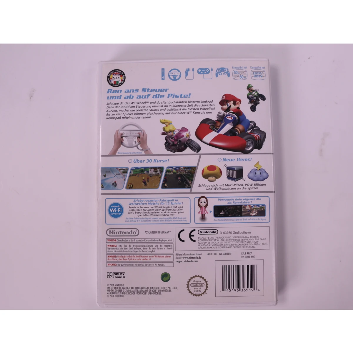 Wii - Wii Wheel [Mario Kart Included] - productfoto 7