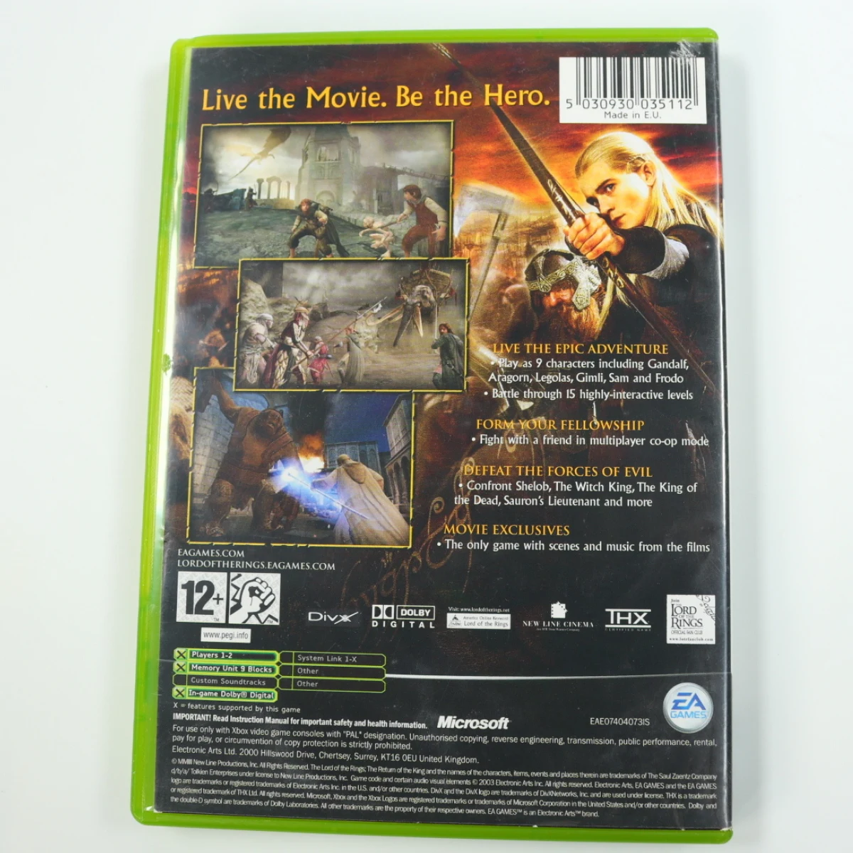 Xbox Classic - The Lord of the Rings: The return of the king - productfoto 2
