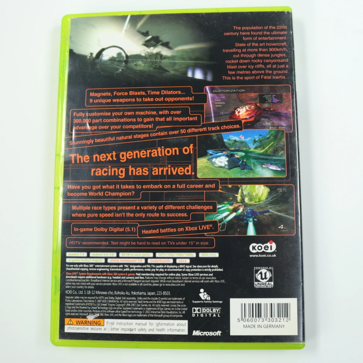 Xbox 360 - Fatal Inertia - productfoto 2