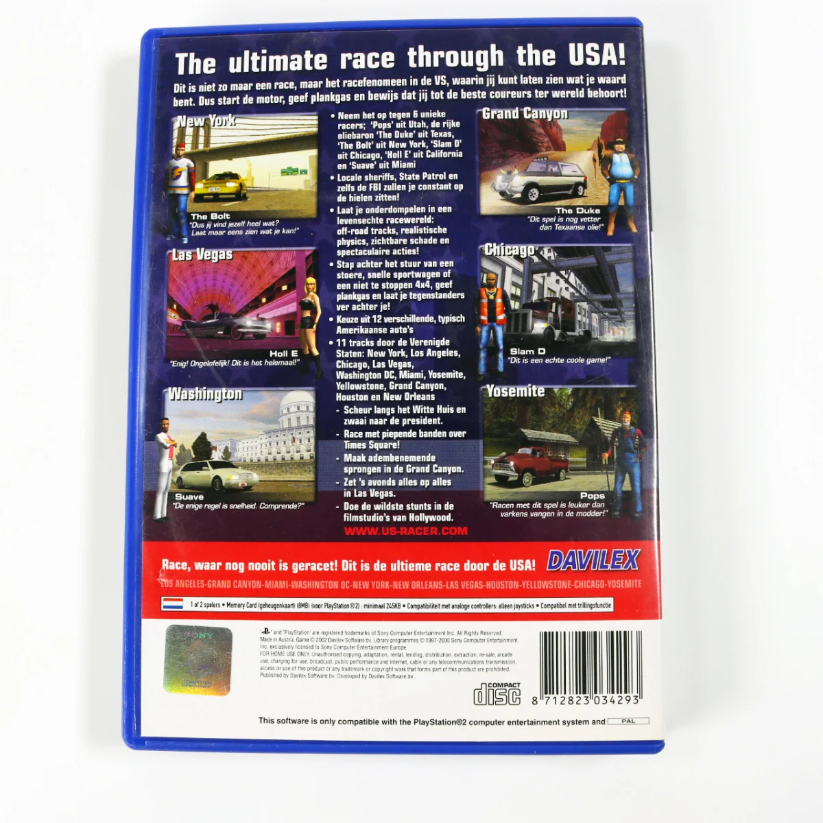 PlayStation 2 - A2 Racer Goes USA - productfoto 2