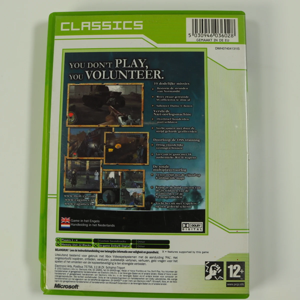 Xbox Classic - Medal of Honor Frontline - productfoto 2