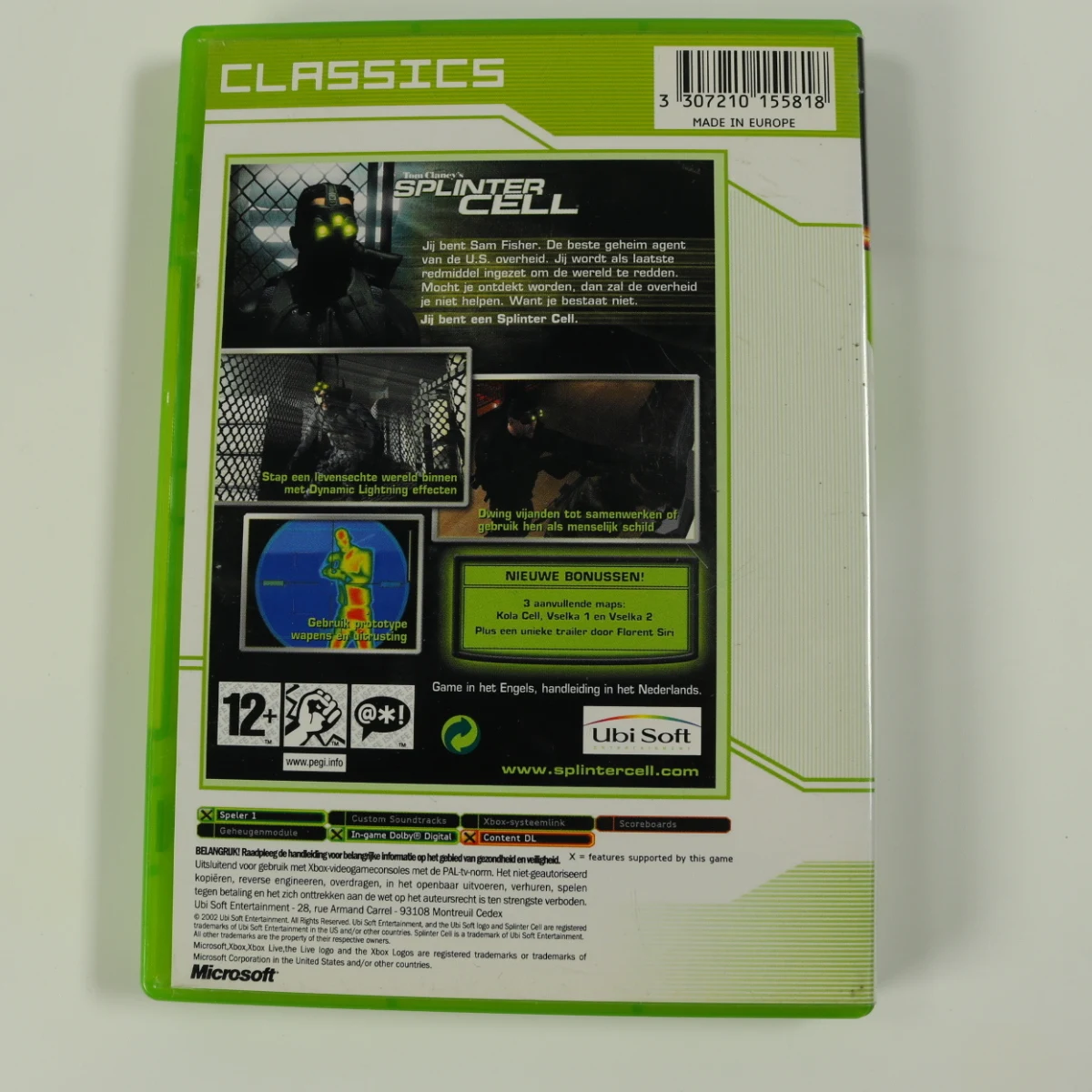 Xbox Classic - Tom Clancy's Splinter Cell [Classics] - productfoto 2