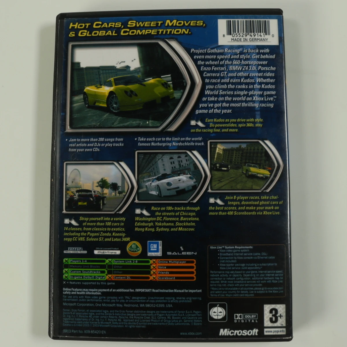 Xbox Classic - Project Gotham Racing 2 - productfoto 2
