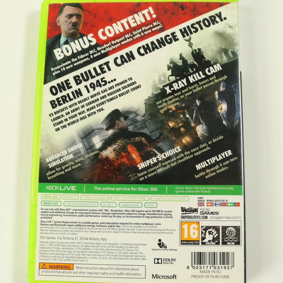 Xbox 360 - Sniper Elite V2 [No Manual] - productfoto 2