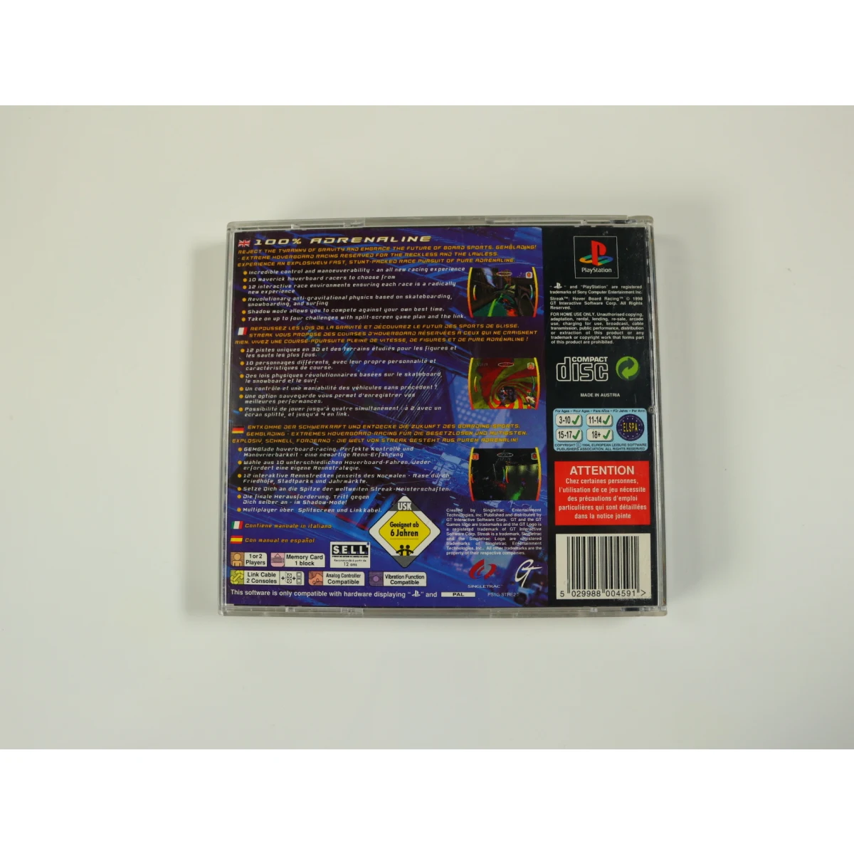 PlayStation 1 - Streak Hoverboard Racing [No Manual] - productfoto 2