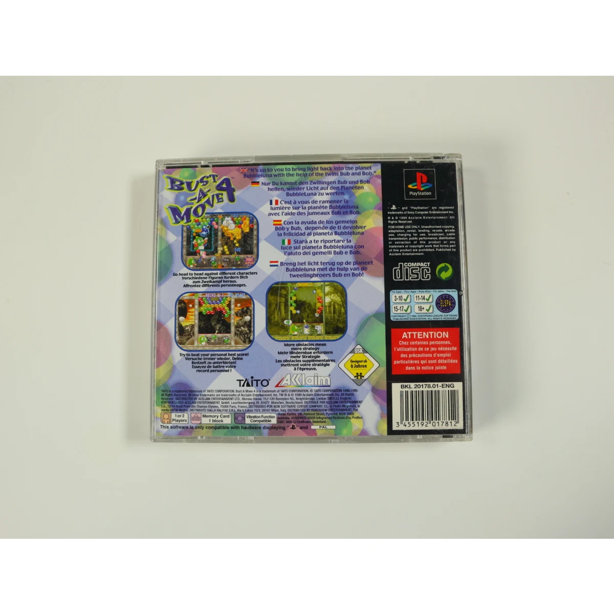 PlayStation 1 - Bust-A-Move 4 - productfoto 2