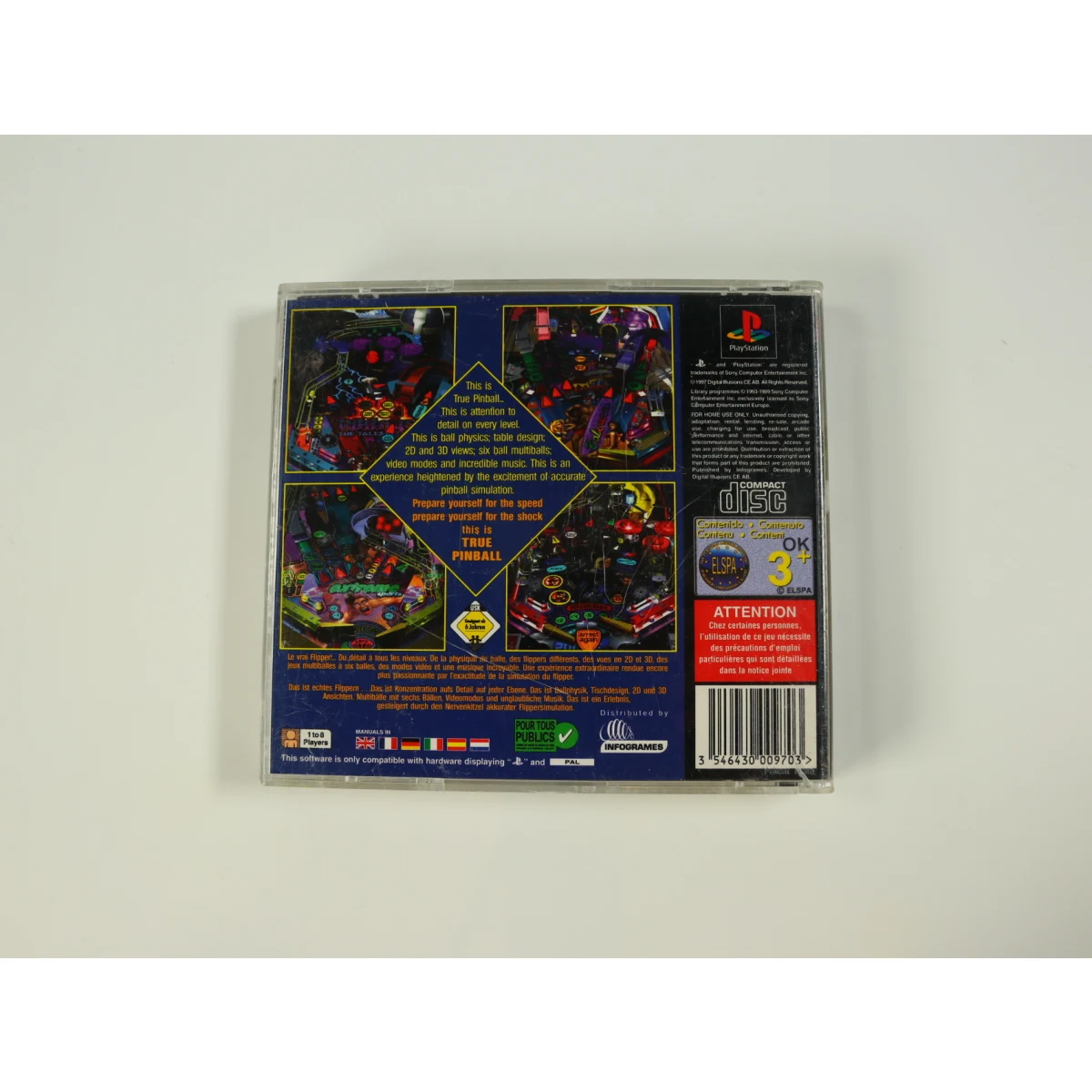 PlayStation 1 - True Pinball [No Manual] - productfoto 2