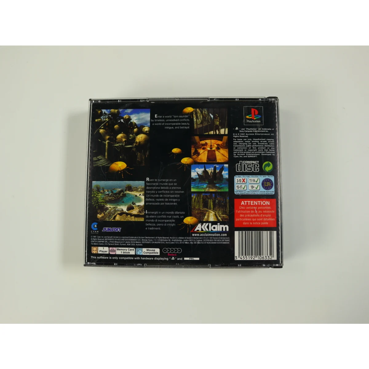 PlayStation 1 - Riven: The Sequel to Myst - Cyan Worlds - productfoto 2