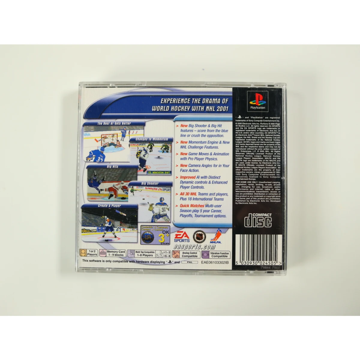 PlayStation 1 - NHL 2001 - productfoto 2