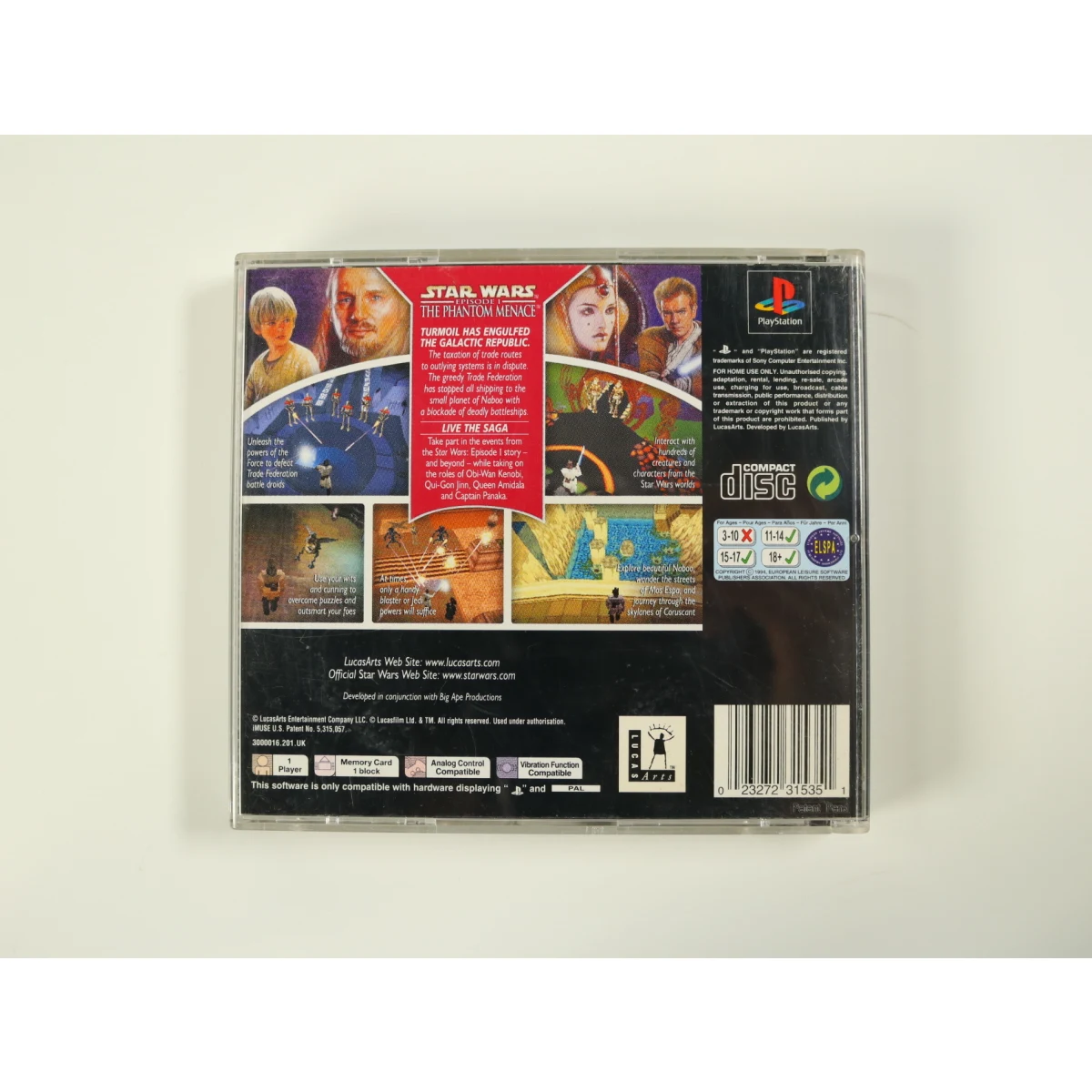 PlayStation 1 - Star Wars: Episode I - The Phantom Menace - productfoto 2