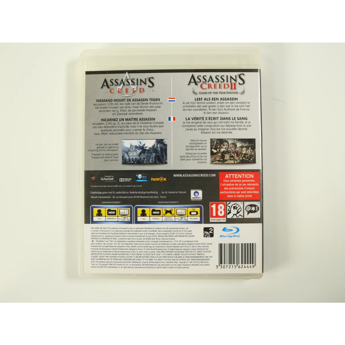 PlayStation 3 - Assassin's Creed I & II - productfoto 2