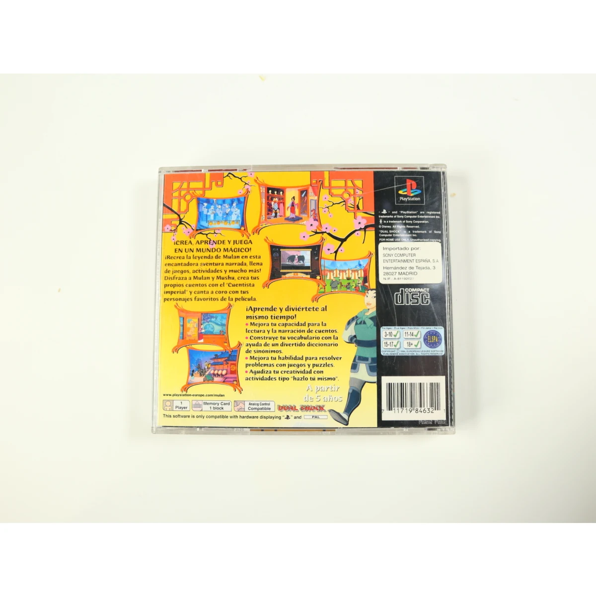 PlayStation 1 - Disney's Story Studio Mulan - productfoto 2