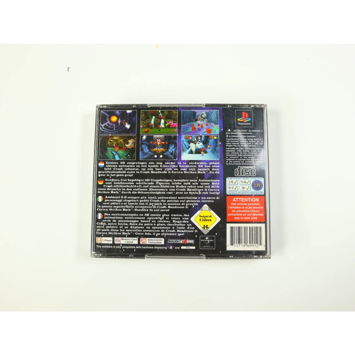 PlayStation 1 - Crash Bandicoot 2: Cortex Strikes Back - productfoto 2