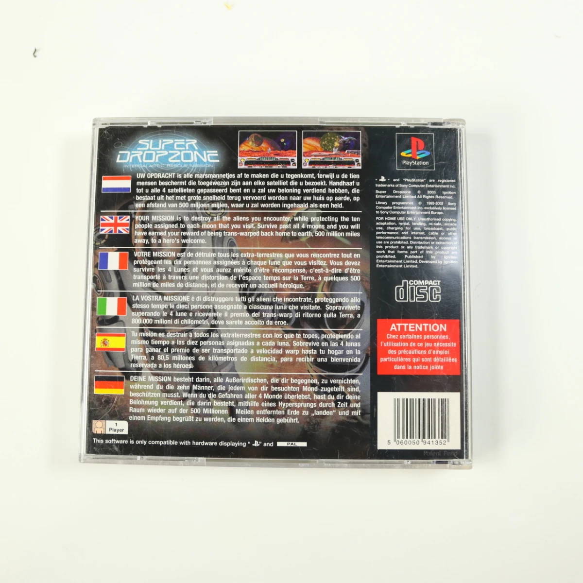 PlayStation 1 - Super Dropzone - productfoto 2