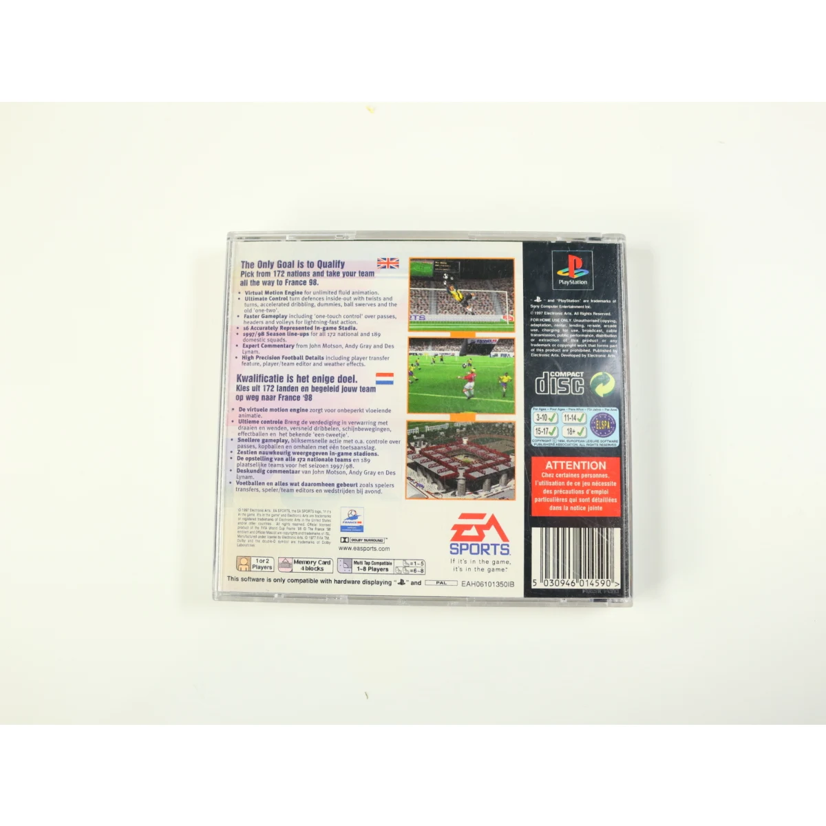 PlayStation 1 - FIFA: Road to World Cup 98 - productfoto 2