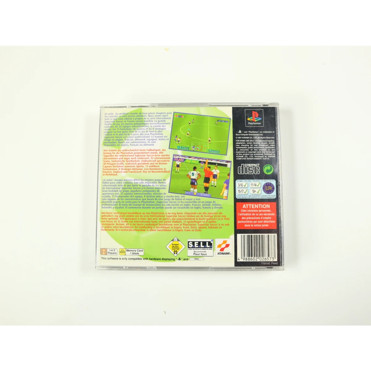 PlayStation 1 - International Superstar Soccer Pro [No Manual] - productfoto 2