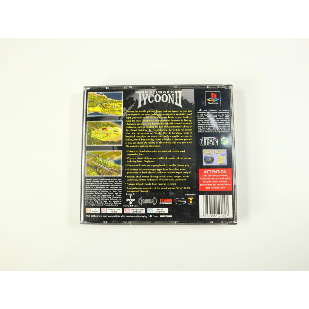 PlayStation 1 - Railroad Tycoon II - PopTop Software - productfoto 2