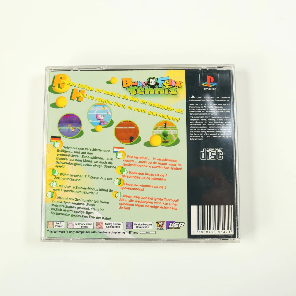 PlayStation 1 - Baby Felix Tennis - productfoto 2