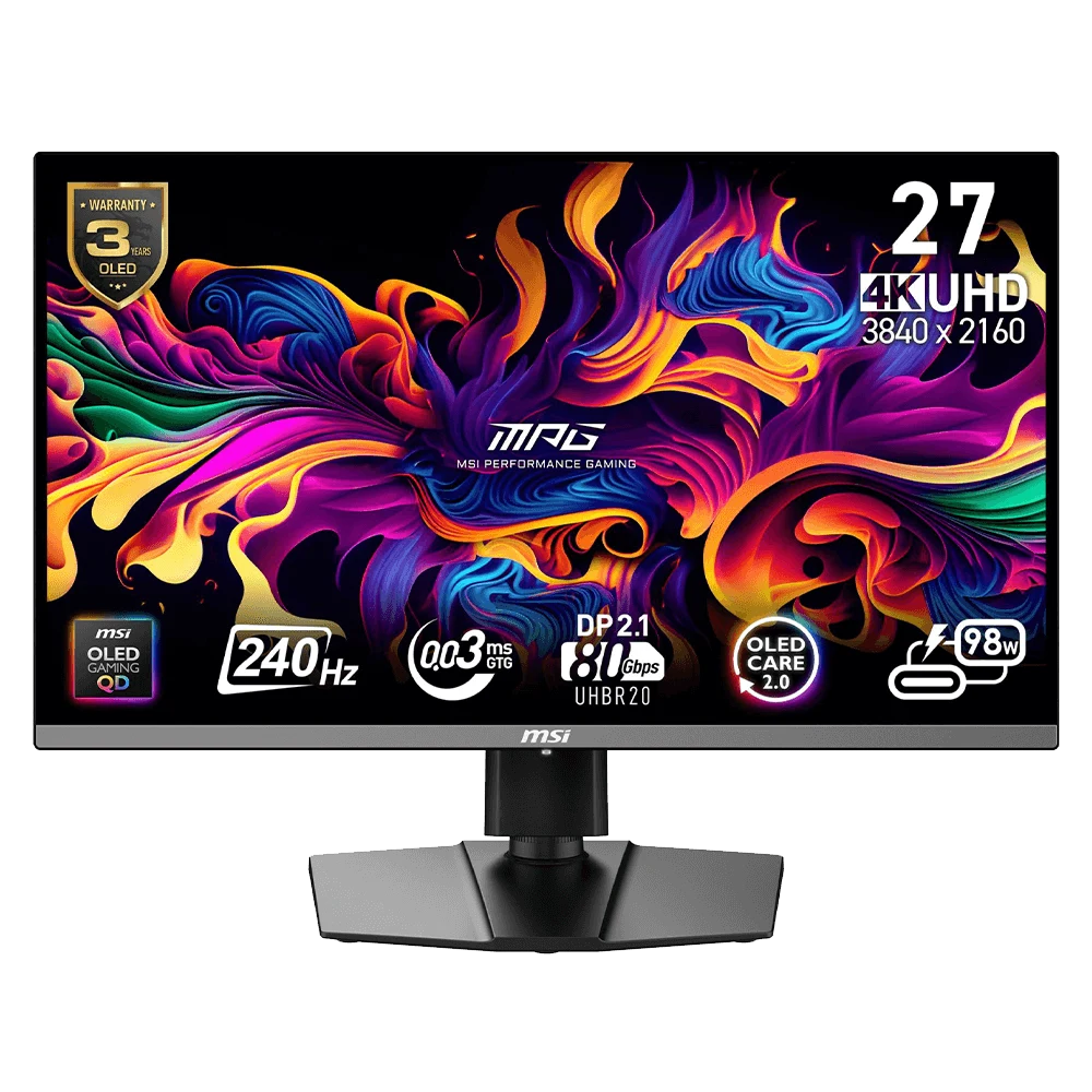 MPG 272URX | 4K - 240hz - 0.03ms - OLED - 27 inch - MSI - productfoto 2