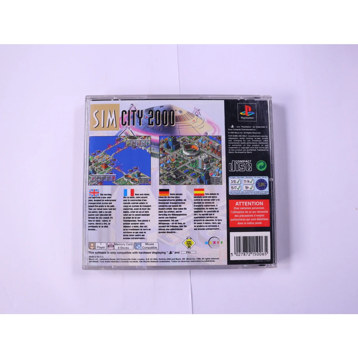 PlayStation 1 - SimCity 2000 - productfoto 2
