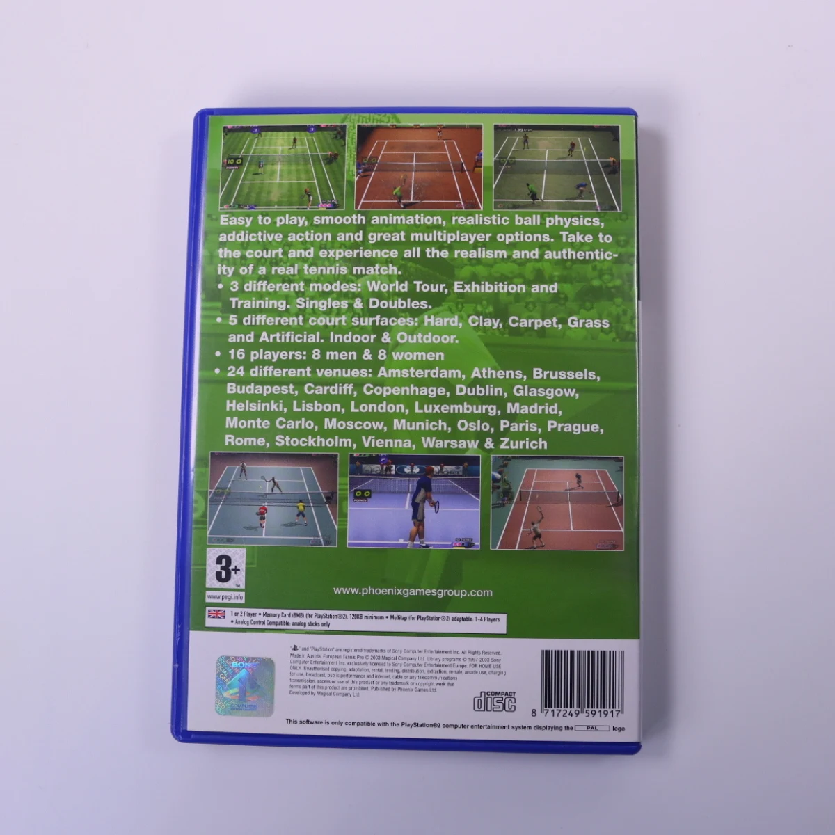 PlayStation 2 - European Tennis Pro {No Manual] - productfoto 3