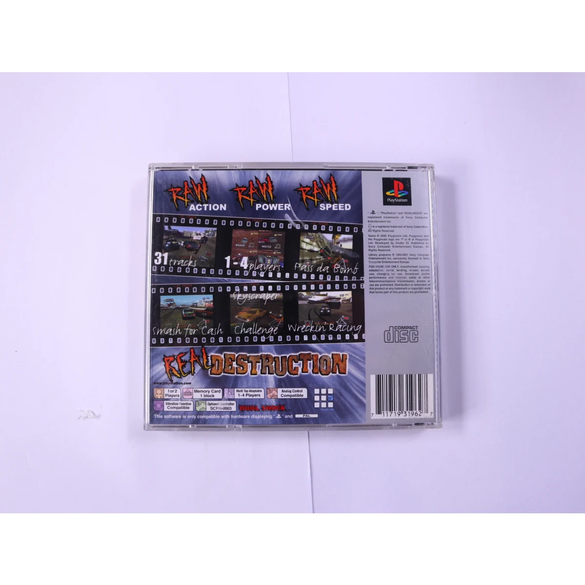 PlayStation 1 - Destruction Derby Raw [Platinum] - productfoto 2