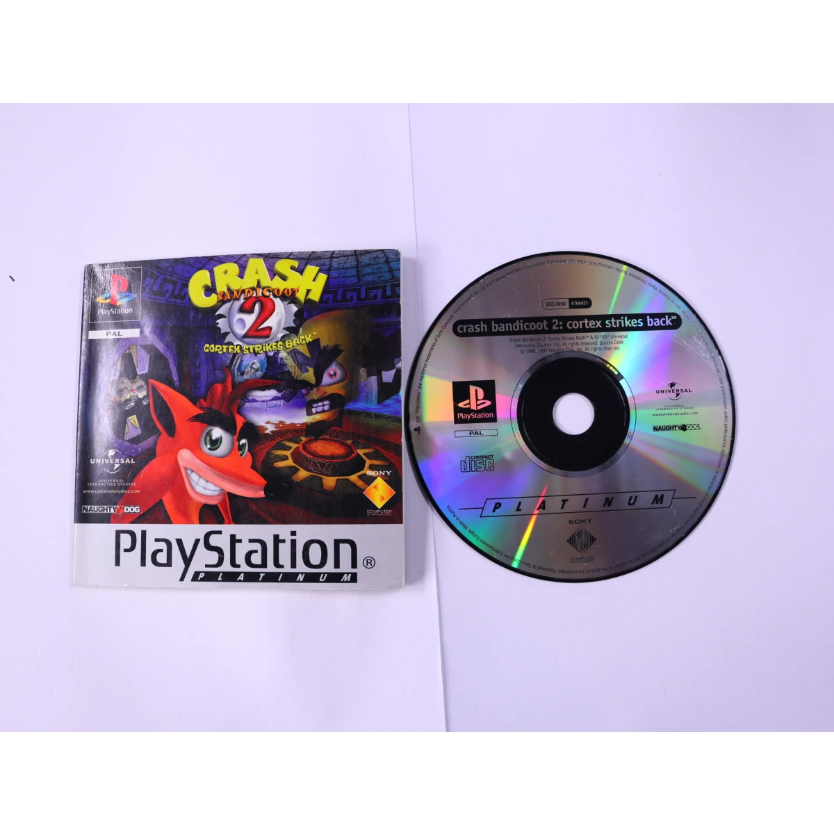 PlayStation 1 - Crash Bandicoot 2: Cortex Strikes Back [Platinum] [Geen Hoesje]